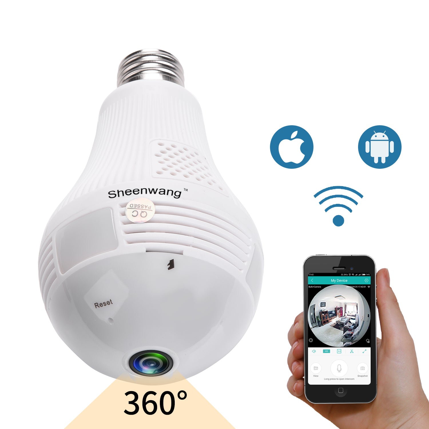Panoramic IP Camera Bulb – Sheenwang - Main Image